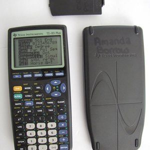 Texas Instruments TI-83 Plus Graphing Calculator W/Cover Tested And Works Great
